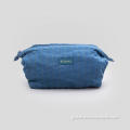 Blue Cotton Cosmetic Bag